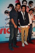John Abraham, Ayushmann Khurrana at the first look at Vicky Donor film in Cinemax on 7th March 2012 (28).JPG